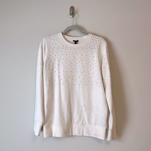 White Buffalo sweatshirt studded silver